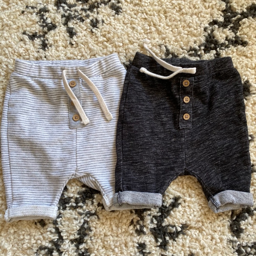 Henley cropped jersey pants